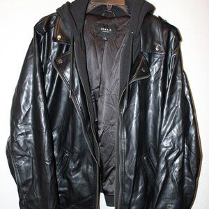 Torrid Fabric Mix Hooded Moto Jacket/Size 2 (18/20)/With Hoodie
